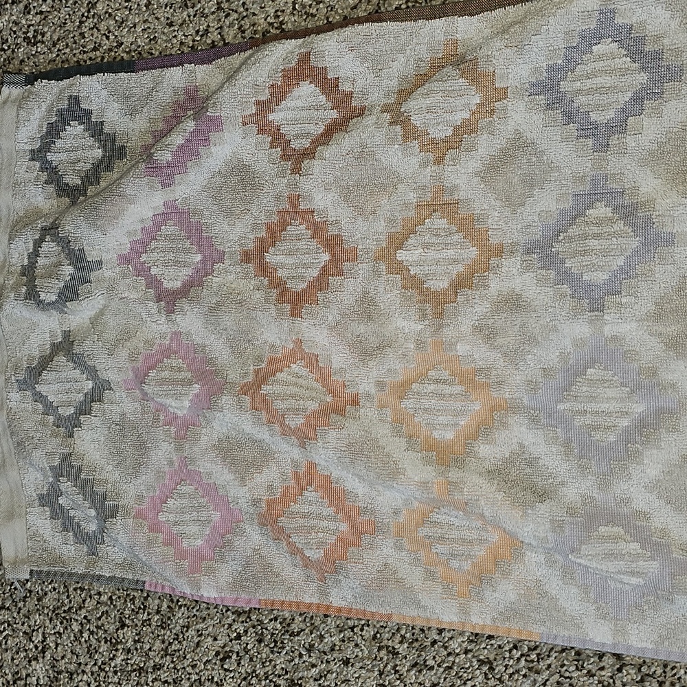 World Market Colorful Aztec Geometric Pattern Hand Towel - Multicolor - Picture 3 of 6